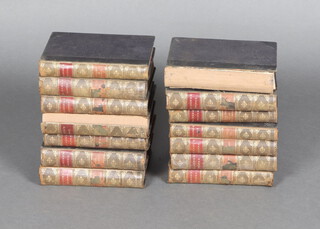 Dickens Charles, 14 volumes of "The Illustrated Crown Editions" Chapman 1895, quarter bound, leather and Morocco boards, gilt spines 