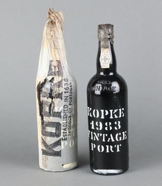 Two bottles of 1983 Kopke vintage port