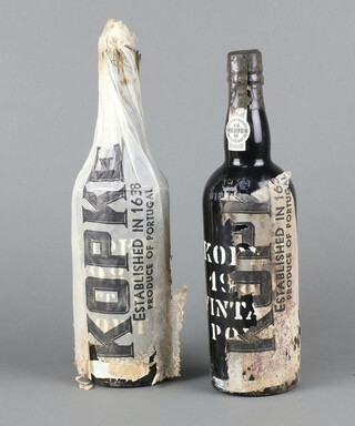 Two bottles of 1983 Kopke vintage port 