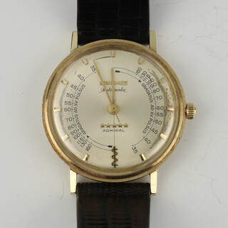 A gentleman's gilt cased Longines automatic Admiral wristwatch contained in a 33mm case 