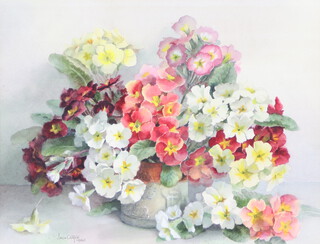 Jack Carter 1980 (1912-1992), watercolour signed and dated, still life study of flowers 29cm x 38cm 