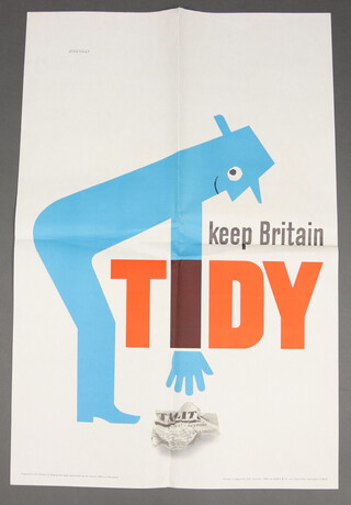 Tom Eckersley (1914-1997), poster, "Keep Britain Tidy" prepared for The Ministry of Housing and Local Government Central Office of Information, printed in England by Stafford & Co 75cm x 51cm 