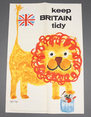 Royston Cooper (1931-1985), poster, "Keep Britain Tidy" prepared for The Ministry of Local House and Local Government Centre Office of Information, printed by J Weiner Ltd. 74cm x 51cm 