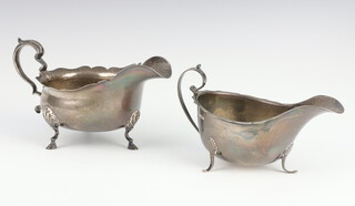 A silver sauce boat Birmingham 1945, 1 other rubbed marks, 293 grams 