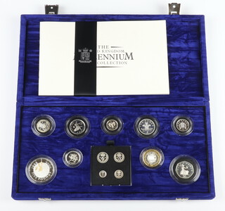 A Royal Mint United Kingdom 2000 Millennium Silver Collection proof set, in a fitted case 87.3 grams 