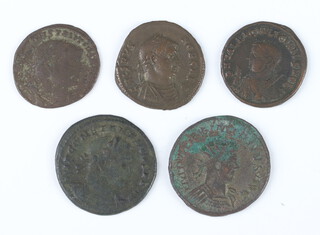 Roman Empire 285-340AD, bronze and billon coins of 5 emperors - Crispus, Constantinus, Constantius, Licinius and Maximinus 