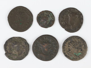 Roman Empire 235-284AD, bronze and billon coins of six emperors - Carinus, Gallienus, Gordianus, Philip, Probus and Tetricus 