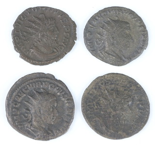 Roman Empire, a collection of 4 coins showing radiate crowns 