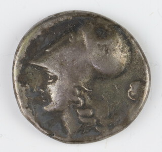 A silver Ancient Greek Didrachm coin, dated between 400 and 300BC, 8.5 grams 