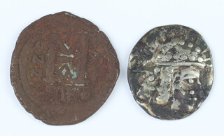 Two coins of the Byzantine Empire dated approx. 330 to 715AD 