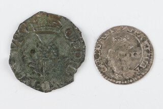 Two Scottish hammered silver coins of the 17th Century, both feature the thistle 