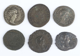 Roman Empire, 6 coins minted in the name of an Emperor's wife or mother 