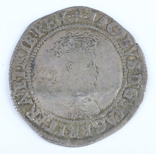 A silver shilling of James I, 1619-25, third coinage, sixth bust 