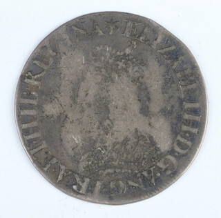 A silver milled shilling, intermediate size, of Elizabeth I, 1561-71