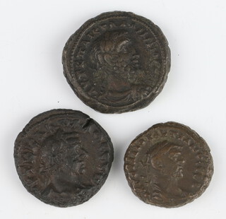 A group of three Roman coins minted in Alexandria 