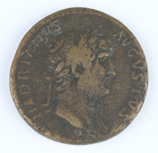 A brass sestertius of Hadrian (117-38AD) 