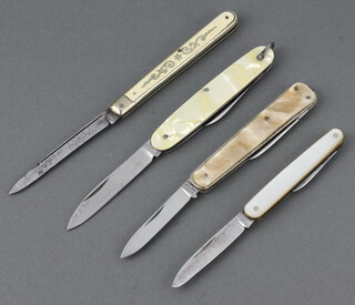 Harrison Brothers a multi bladed pocket knife, Sesima a double bladed pocket knife and 1 other unmarked 