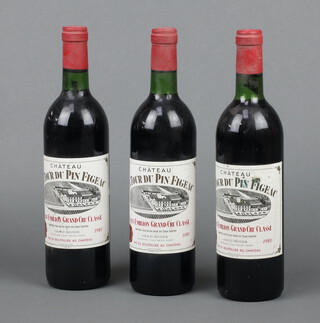 Three bottles of 1980 Chateau La Tour du Pin Figeac Saint Emillion Grand Cru red wine 
