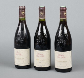 Three bottles of 1994 Domain Pierre Andre Chateau Neuf de Pape 