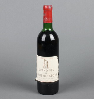 A bottle of 1967 Grand Vin de Chateau Latour Premier Grand Cru Classe red wine 