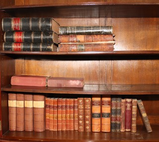 A collection of 18th and 19th Century books to include "The History of England" in 3 volumes, J S Virtue & Co.  London circa 1860's, Robertson William "The History of America" 2 volumes London Strahan Cadell 1777, McCarthy Justin "A History of Our Own Times" in 4 volumes, London Chatto & Windus 1880, Cleishbotham Jedediah "Tales of My Landlord" in 8 volumes, McCarthy Justin "A History of Our Own Times" in 2 volumes, Philadelphia David McKay circa 1900, Hone William "The Everyday Book" in 2 volumes London 1826, Aitken D "Select Works of The British Poets" London Longman Rees 1829, Wallace Alfred Russel "On Miracles and Modern Spiritualism" London James Burns 1875, Dickens Charles "American Notes" London Hazell Watson and Viney circa 1880, Shepherd Reverend John "Revised Prayers, a Family Devotion" London Seley and Sons 1827, Fitz-Adam Adam "The World" in 3 volumes (second vol) London Crowder Ware and Payne 1770, De Foe Daniel "The Adventures of Robinson Crusoe" London Henry Lea, Homer "The Iliad" (in Greek) 1959  