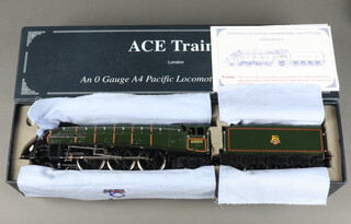 Ace Trains, an O Gauge A4 Pacific locomotive and tender "Union of South Africa 60009, boxed  