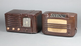 A Bakelite Westminster ZA818 valve radio, together with a Philips 727A Bakelite radio (missing knobs)