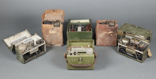 Five military field telephone sets and a power supply comprising two USA Signal Corps EE-8-B, two Teleset D Mk 5, one other (unknown) and a Supply Unit Rectifier No. 7