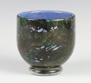 A Jonathan Harris Studio Glass vase, Ironbridge 2004, 10cm, boxed 