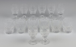 Six Waterford Crystal Colleen pattern small tumblers, 6 sherry glasses and 2 liqueur glasses 