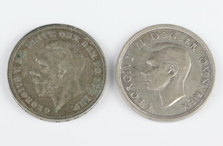 Two silver commemorative crowns 1935 Silver Jubilee of George V and 1937 coronation of George VI, both crowns are 0.500 silver 