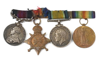 A group of 4 medals to G-548 Sergeant W T Wright 6/the queens regiment The Queens Regiment comprising George V military medal 1914-15 Star, British War medal and Victory medal 
