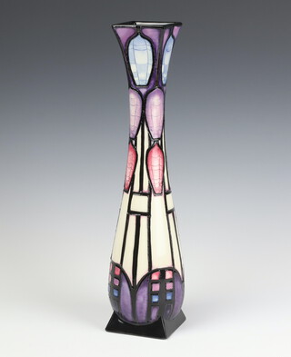 A modern Moorcroft Unity vase designed by Emma Bossons, Limited edition no. 73 of 100, style 38/14, signed and impressed marks, dated 2014, 35cm, boxed 