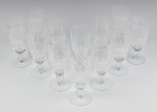 Twelve Waterford Crystal Colleen pattern champagne glasses  15cm 