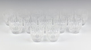 Thirteen Waterford Crystal Colleen pattern tumblers 8cm 