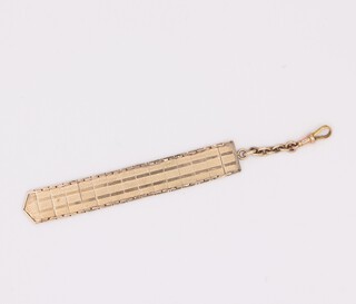 A yellow metal 9ct watch fob 8.7 grams 