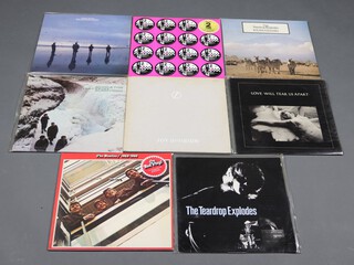 A collection of 1970's and early 80's vinyl LP's album records to include Joy Division "Still" 2 record gate fold edition, Echo and The Bunnymen "Porcupine", Echo and The Bunnymen "Heaven Up Here", Joy Division "Love Will Tear us Apart" 12" single, Tear Drop Explodes 12" EP,  The Beatles 1962-1966 on red vinyl gate fold, Tear Drop Explodes "Kilimanjaro" and This Our Two Tone (together with original poster)  