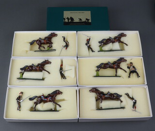 Frontline Figures, 6 cast metal painted figures of the 8th Hussars (Kings Own Irish Hussars) to include - trooper type one (x2), NCO, Officer (x2) and bugler, all boxed 