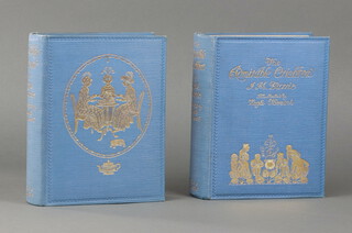 Barry J M, "Quality Street" and "The Admiral Crichton" illustrated by Hugh Thomson, Hodder and Stoughton London (circa 1920's), bound in blue cloth and tooled gilt with tipped in plates throughout and with etchings and colour tipped in plates throughout, in 2 volumes 8 vo., 