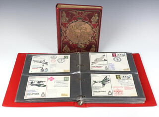 A world stamp album including Victoria GB and later, a British Empire album including Canada, Africa, Ceylon etc mint and used, album of Naval and Fleet Air Arm Royal Airforce first day covers 