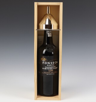 A bottle of 1988 Fonseca vintage port, boxed and complete with funnel 