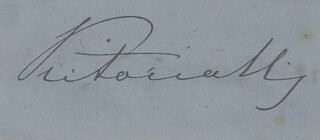 Signature - Queen Victoria 4cm x 9cm 