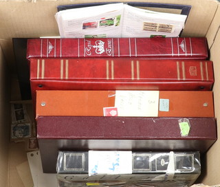 Two ring bound albums of used GB stamps, other stamps etc 
