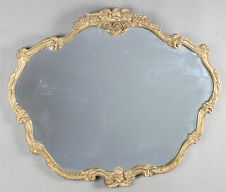 A 19th Century style shaped plate wall mirror contained in a decorative gilt frame 54cm x 66cm 