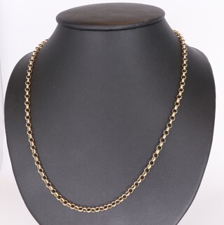 A 9ct yellow gold necklace 50cm, 10.4 grams 