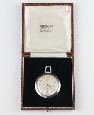 An Art Deco steel cased pocket dress watch with dial inscribed Marvin, having a subsidiary seconds dial, 45mm, contained in original case 
