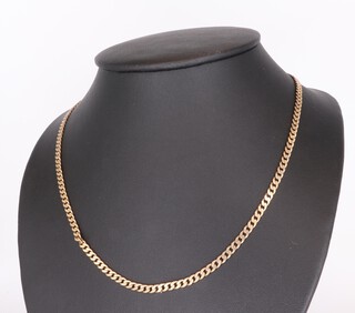 A yellow metal 9k necklace 46cm, 12.8 grams