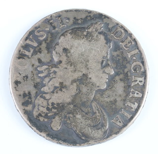 A silver crown of Charles II 1668, second bust, The regnal year (VICESIMO) is given on the edge in words 