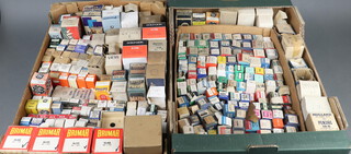 A collection of boxed valves including Brimar, Mazda, Philips etc, contained in 2 fruit boxes 