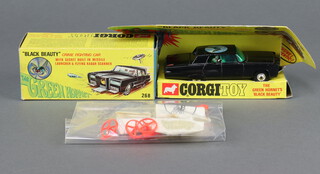 Corgi Toys, The Green Horn is Black Beauty with original box and insert, complete with secret instructions and spare flying radar scanners (x3 plus 1 in boot) and missiles (x2)  